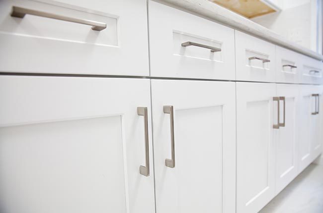 Custom White Cabinets - Total Home Construction