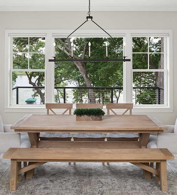 Dining Room with Casement Windows and Double Hung Windows