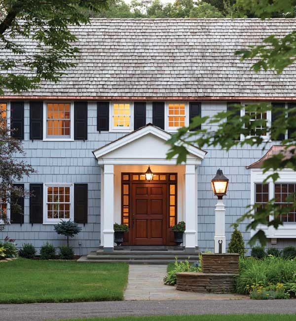 Front of Home with Double Hung Windows